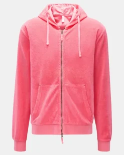Herren - Frottee-Sweatjacke 'Terry Zip' koralle
