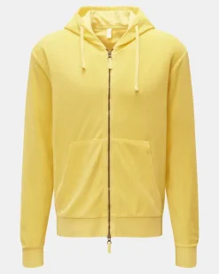 Herren - Frottee-Sweatjacke 'Terry Zip' gelb
