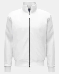 Herren - Frottee-Sweatjacke 'Terry Bomber' weiß