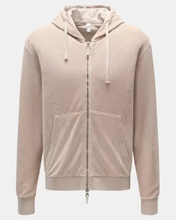 Herren - Frottee-Sweatjacke 'Terry Zip' beige