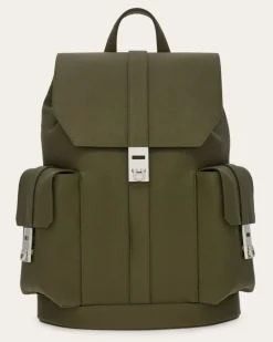 Herren Hug Rucksack mit Schnallen Grün