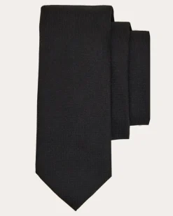 Herren Jacquard-Krawatte Schwarz