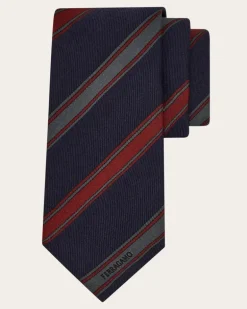Herren Jacquard-Regimentskrawatte Blau