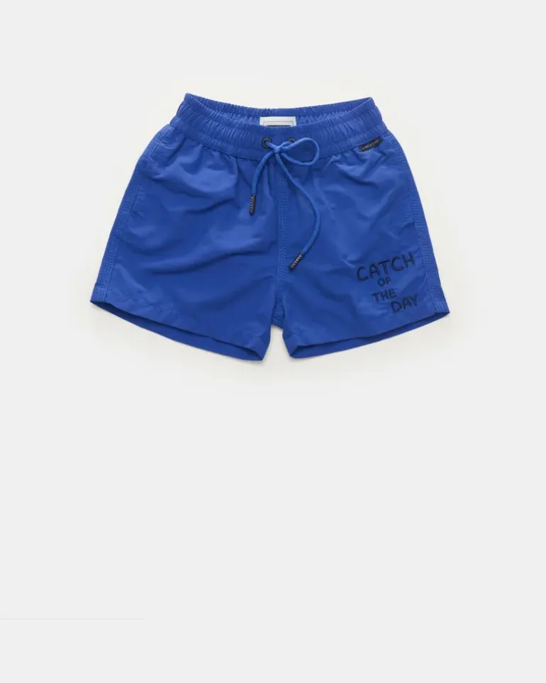 Herren - Kinder Badeshorts 'Kids Plain Swim' blau