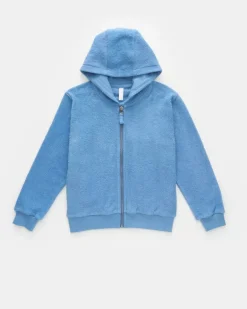 Herren - Kinder Fleece-Sweatjacke 'Oyster 040 Kids PF' hellblau