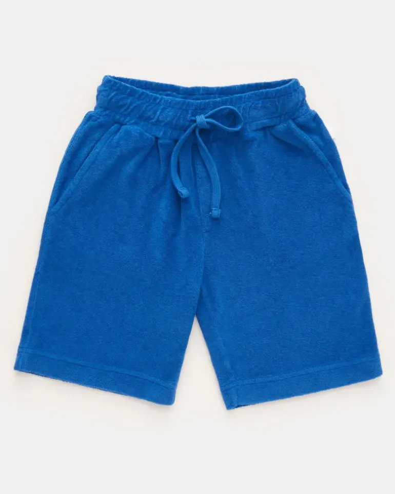 Herren - Kinder Frottee-Bermudas 'Kids Terry Bermuda' blau