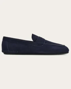 Herren Loafer aus Veloursleder Blau Größe