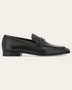 Herren Loafer in Mokassin-Machart mit Gancini-Ornament Schwarz Größe