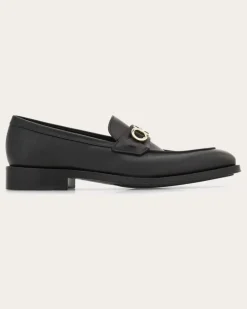 Herren Loafer in Mokassin-Machart mit Gancini-Ornament Schwarz Größe