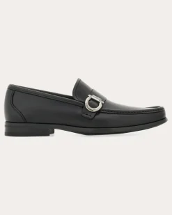 Herren Loafer in Mokassin-Machart mit Gancini-Ornament Schwarz Größe