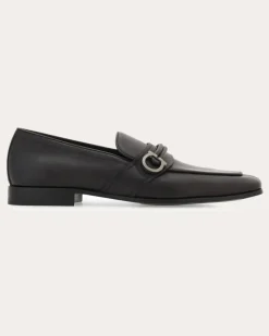 Herren Loafer mit Gancini-Ornament Schwarz Größe