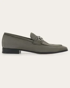 Herren Loafer mit Gancini-Ornament Grau Größe