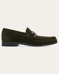 Herren Loafer mit Gancini-Ornament Grün Größe