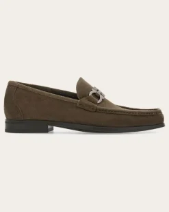 Herren Loafer mit Gancini-Ornament Grau Größe