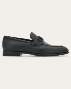 Herren Loafer mit Gancini-Ornament Schwarz Größe