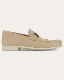 Herren Loafer mit Gancini Spange Weiß Größe
