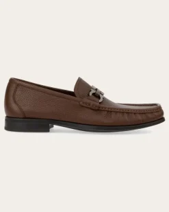 Herren Loafer mit Gancini Spange Braun Größe