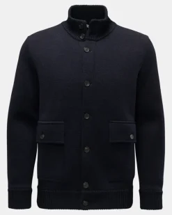Herren - Merino Cardigan dark navy