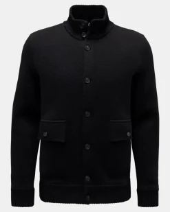 Herren - Merino Cardigan schwarz