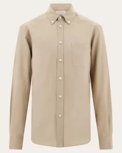 Herren Oberhemd Ferragamo-Monogram Beige