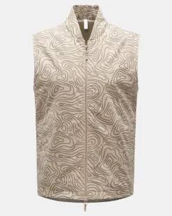 Herren - Outdoor-Weste 'Seamap' beige gemustert