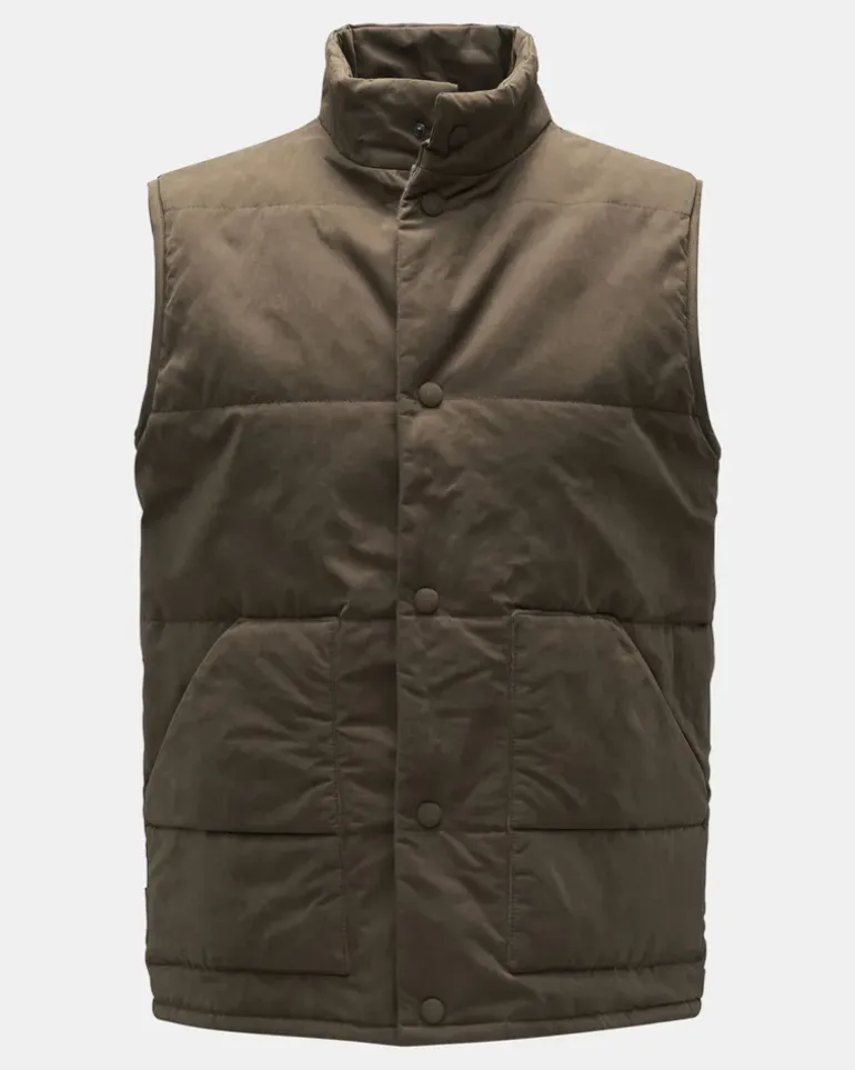 Herren - Outdoorweste 'Waxed Vest' oliv