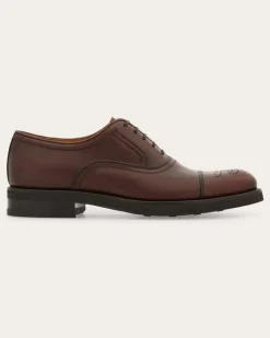 Herren Oxford-Schuh mit-Broguing Braun Größe