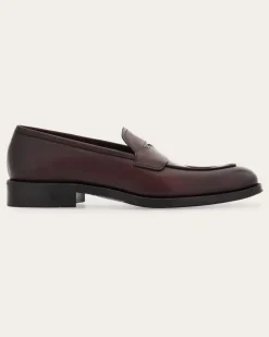 Herren Penny-Loafer Rot Größe
