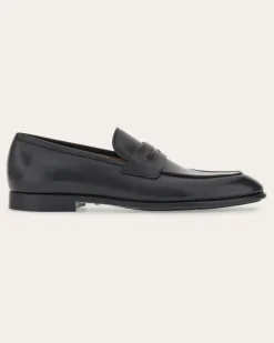 Herren Penny-Loafer Schwarz Größe