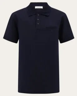 Herren Polohemd aus Baumwolle Blau