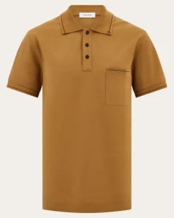 Herren Polohemd mit Gancini Beige