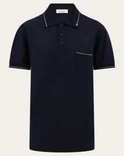 Herren Polohemd mit Gancini-Motiv Blau