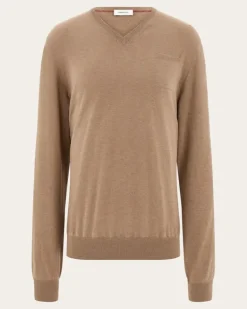Herren Pullover mit Brusttasche Beige