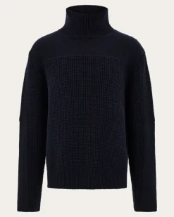 Herren Pullover mit hohem Halsabschluss Blau