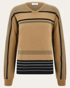 Herren Pullover mit V-Ausschnitt Mehrfarbig