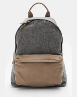 Herren - Rucksack 'Herringbone' grau meliert/taupe