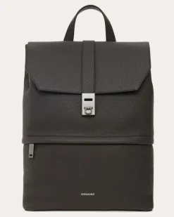 Herren Rucksack mit Hug-Schnalle Braun