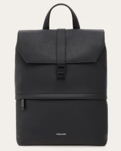 Herren Rucksack mit Hug-Schnalle Schwarz