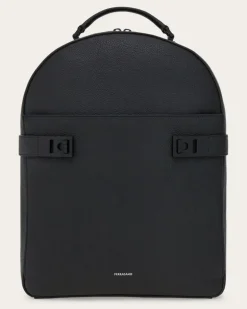 Herren Rucksack mit Hug-Schnallen Schwarz