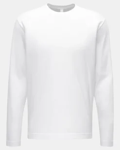 Herren - Rundhals-Longsleeve 'Oyster Jersey Tee' weiß