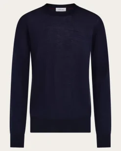 Herren Rundhalspullover Blau
