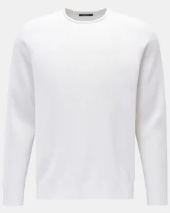 Herren - Rundhals-Pullover 'Cotton Crew' offwhite