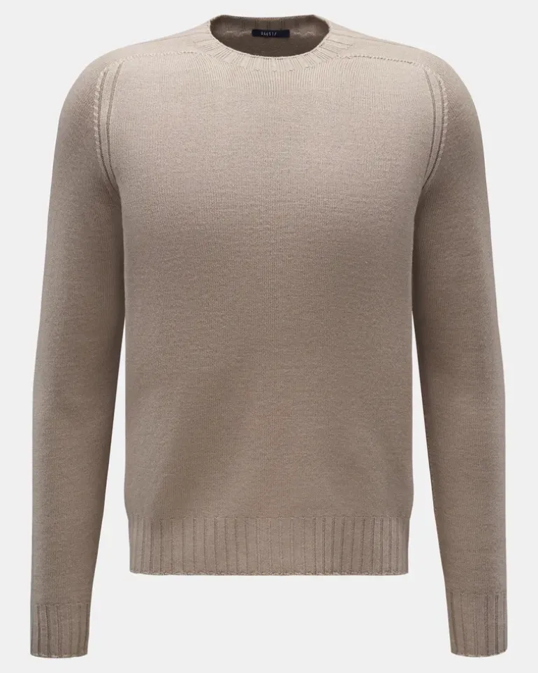 Herren - Rundhalspullover 'Foggy Crew' beige