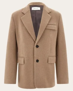 Herren Sakko aus Interlock-Jersey Beige