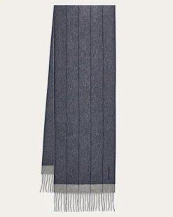 Herren Schal aus Mischkaschmir Blau