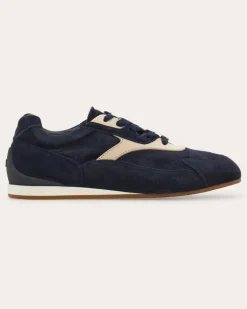 Herren Sneaker aus Veloursleder Blau Größe