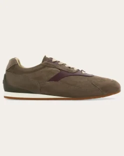 Herren Sneaker aus Veloursleder Grau Größe