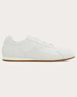 Herren Sneaker aus Veloursleder Weiß Größe