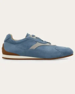 Herren Sneaker aus Veloursleder Grau Größe