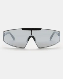 Herren - Sonnenbrille 'Shield Black Kitsuné' schwarz/grau